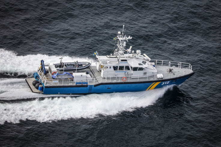 Övervakningsfartyg KBV 312 från ovan