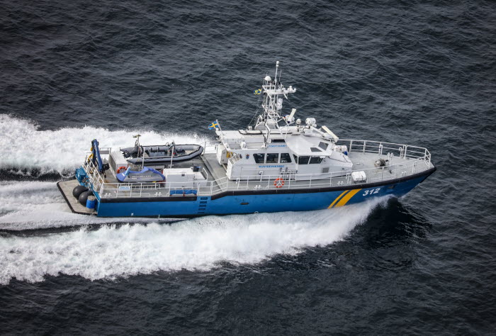 Övervakningsfartyg KBV 312 från ovan